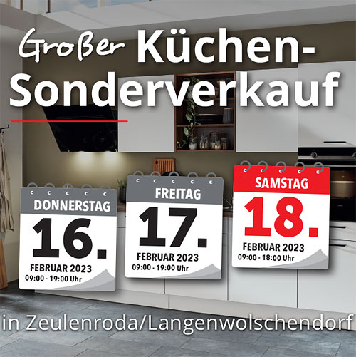Großer Küchen-Sonderverkauf in Langenwolschendorf