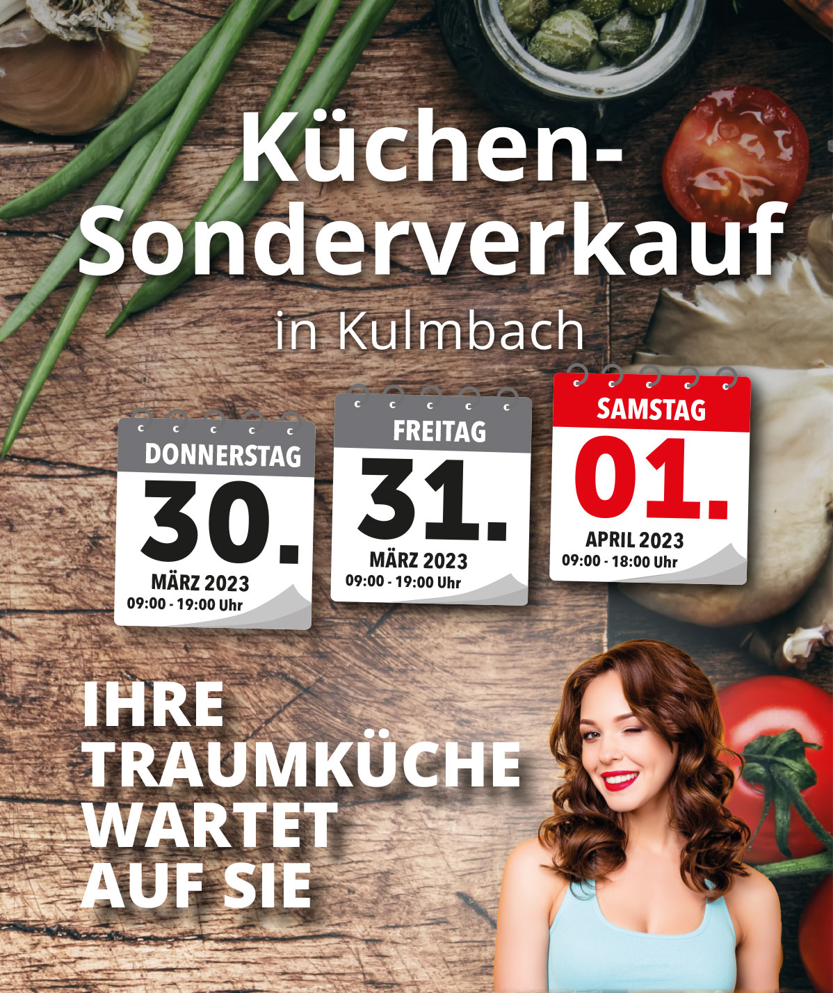 Großer Küchen-Sonderverkauf in Kulmbach vom 30. März bis 1. April 2023! Jetzt richtig sparen beim Küchenkauf!