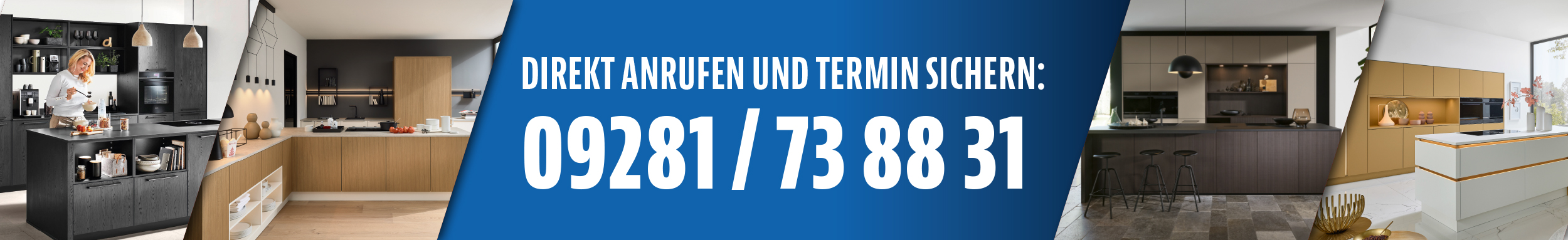 Jetzt direkt anrufen und Termin für den Küchen-Mengen-Verkauf in Hof/Moschendorf sichern!